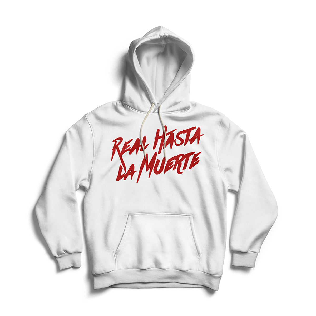 Real Hasta La Muerte Hoodie - White / Red