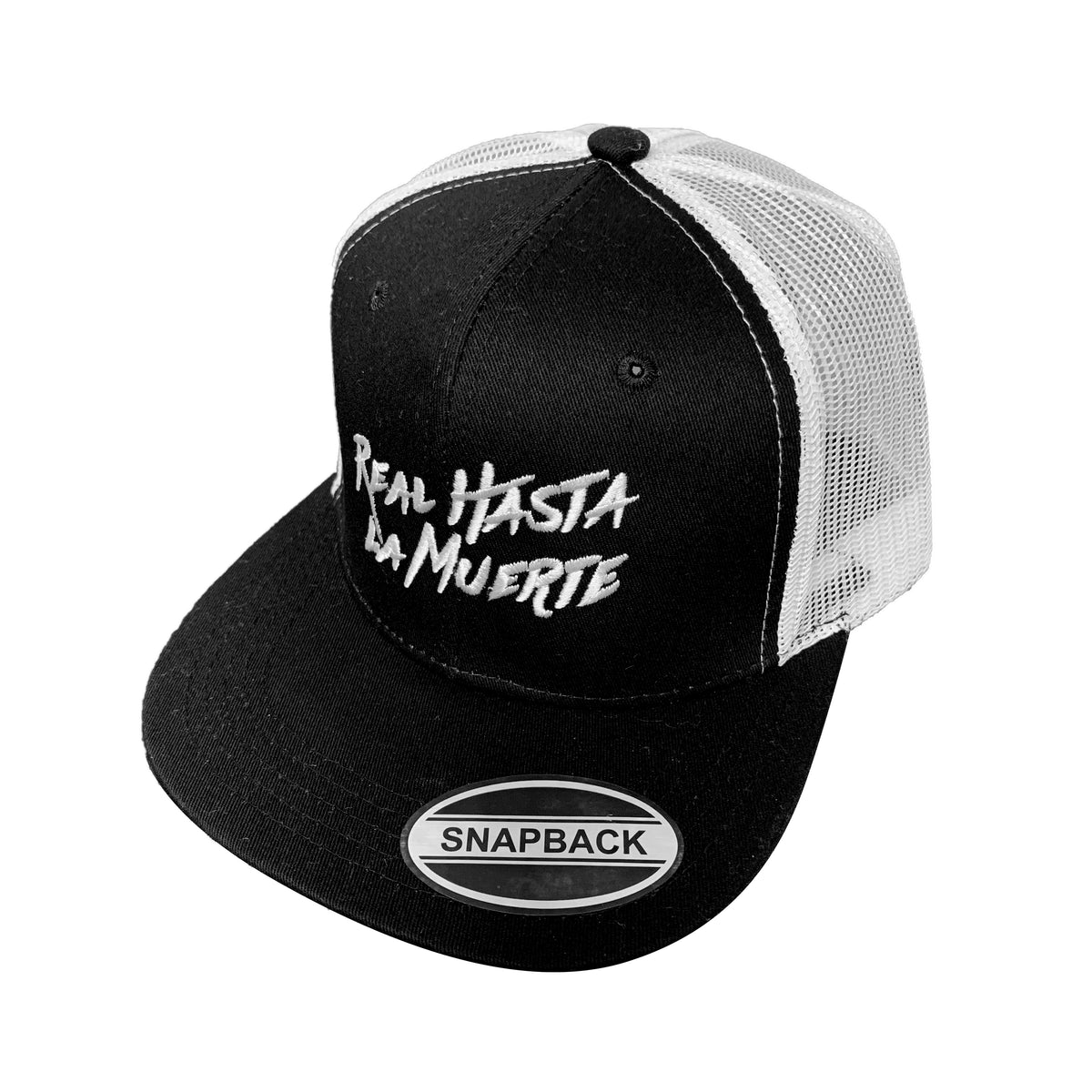 Black/White Real Hasta La Muerte Trucker Hat