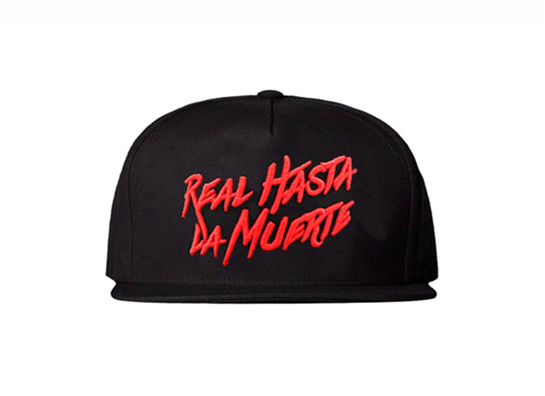 Real Hasta La Muerte Snapback Hat (Black/Red)