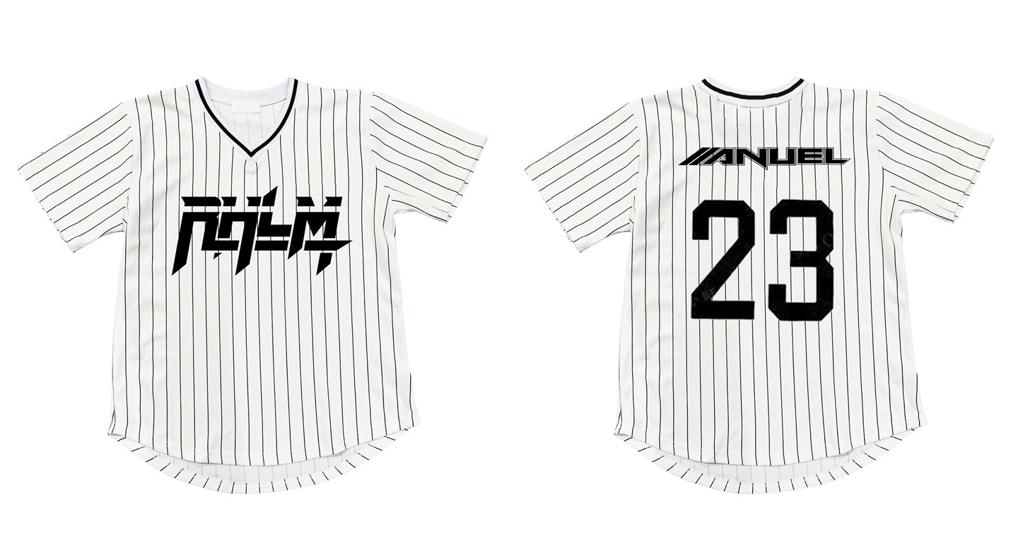 RHLM White Pinstripe Baseball Jersey