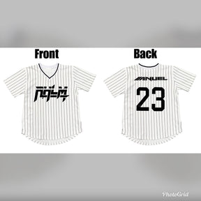 RHLM White Pinstripe Baseball Jersey