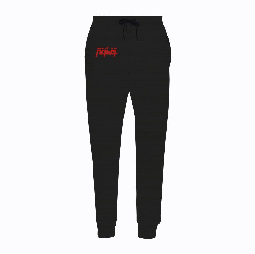 RHLM Black/Red Embroidered Joggers