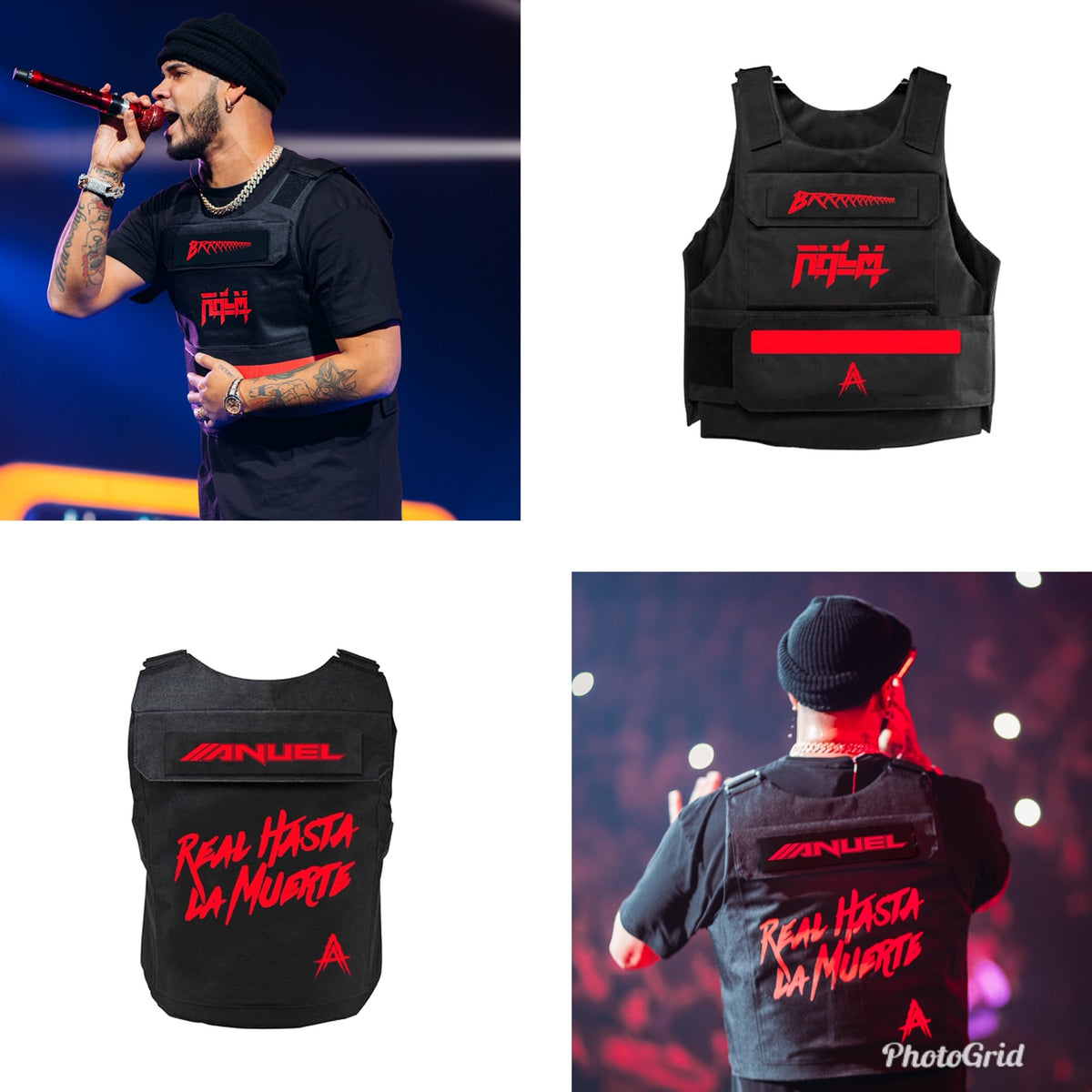 RHLM Black/Red 3M Reflective Vest