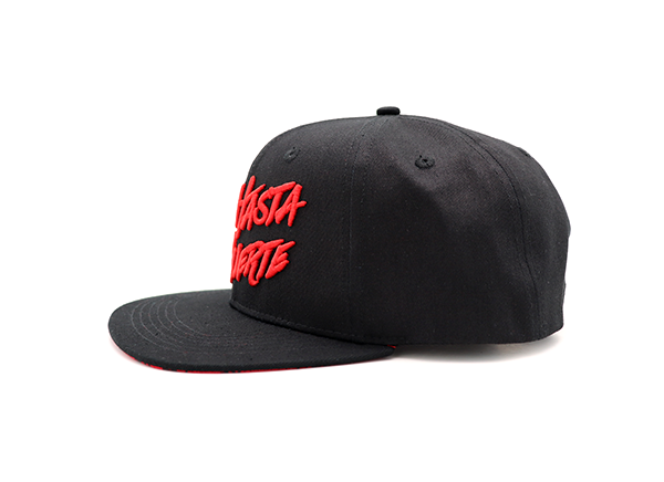 Real Hasta La Muerte Snapback Hat (Black/Red)