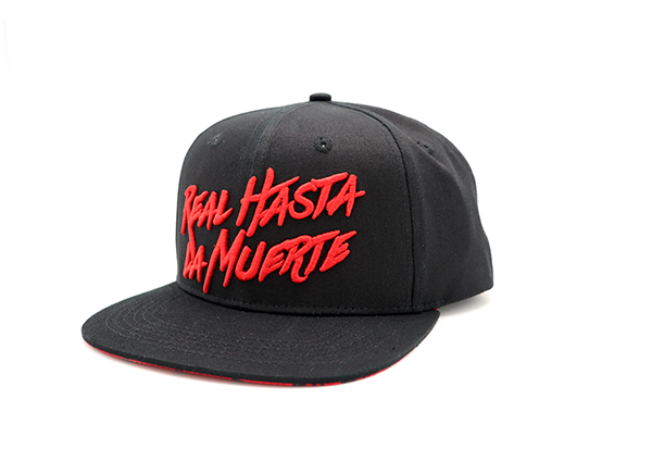 Real Hasta La Muerte Snapback Hat (Black/Red)