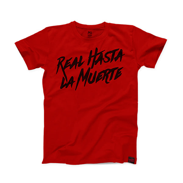 Real Hasta La Muerte Tee - Red / Black