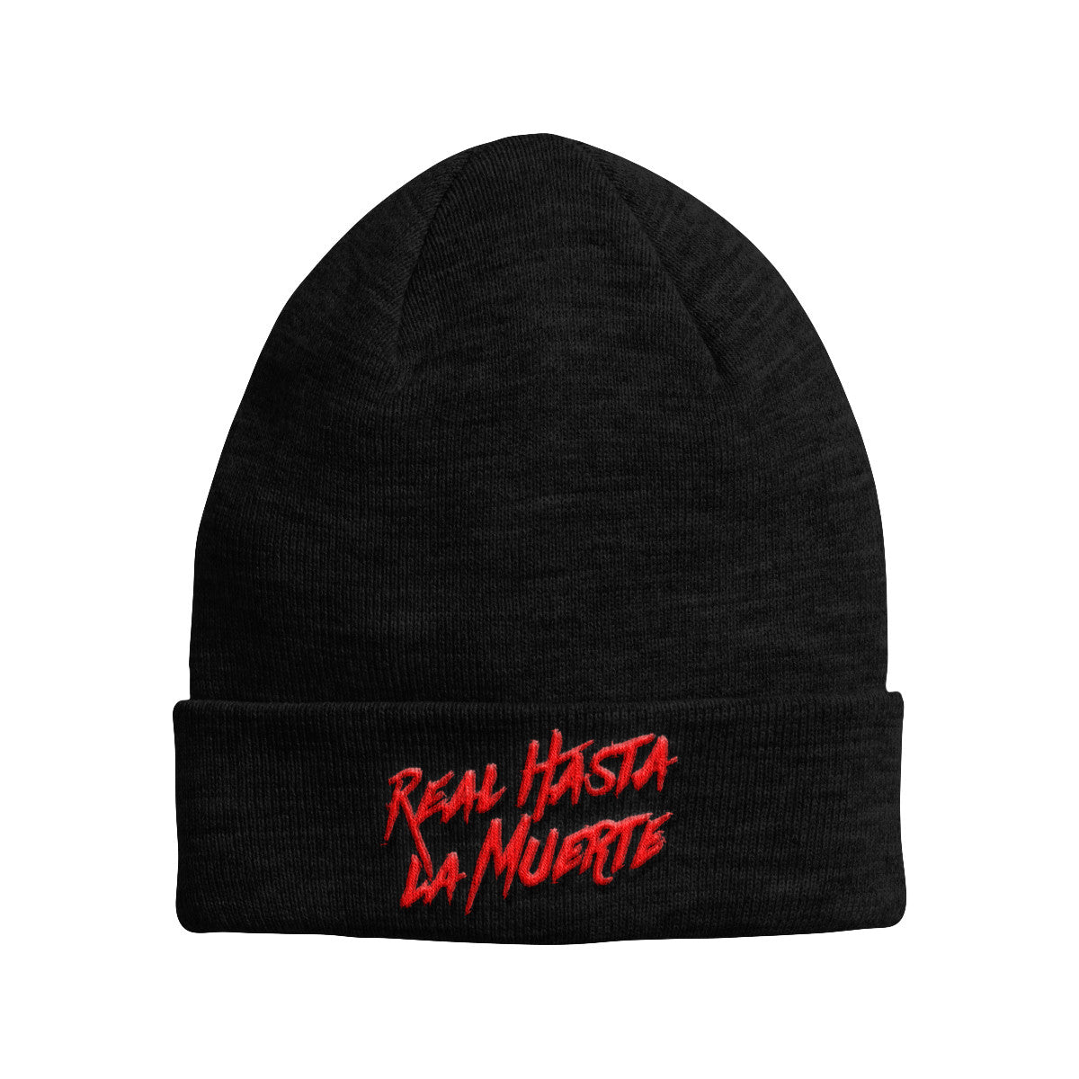 Real Hasta La Muerte Beanie - Black / Red