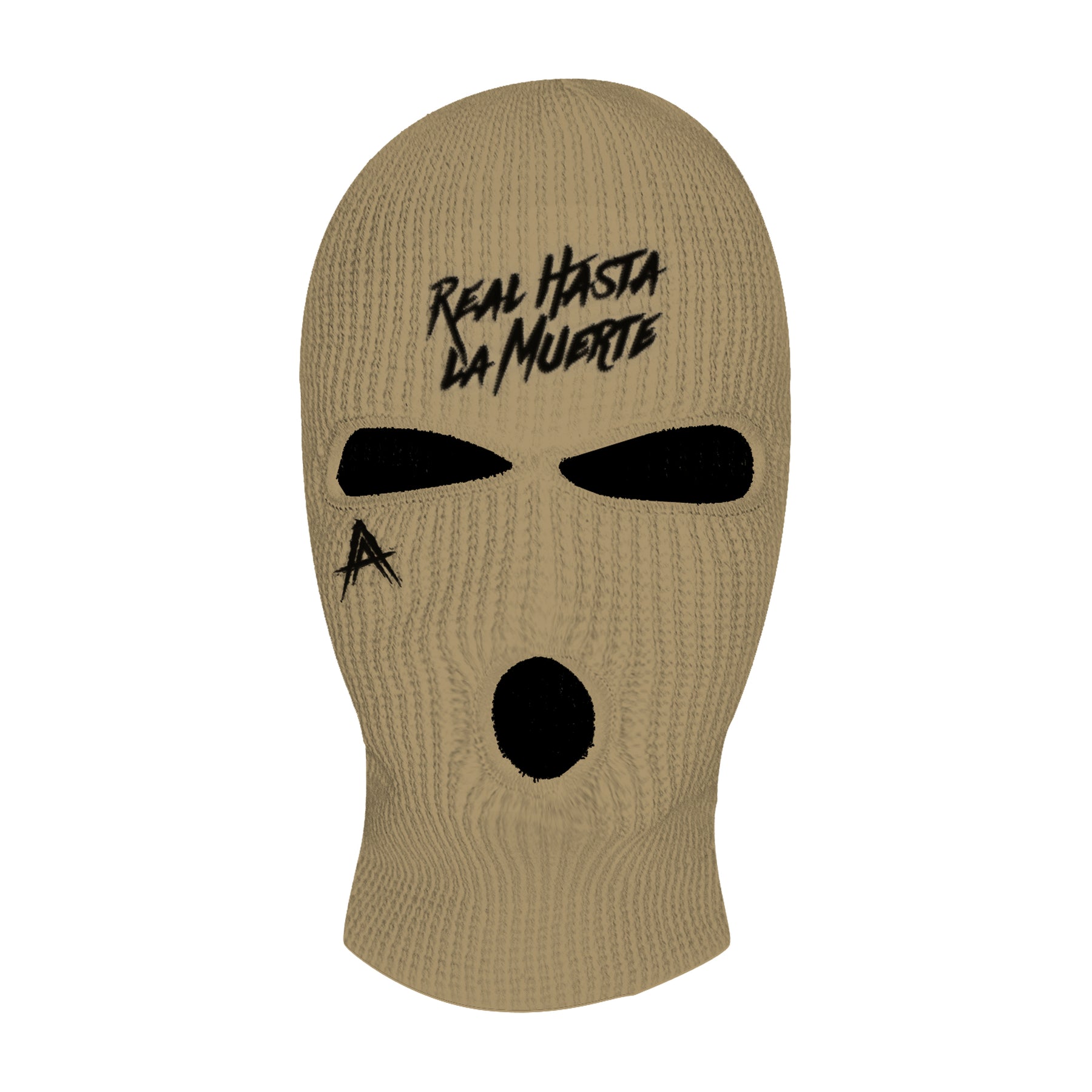 Tan Knitted Real Hasta La Muerte Mascara