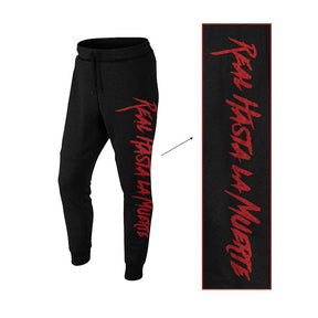 Real Hasta La Muerte Joggers - Black / Red