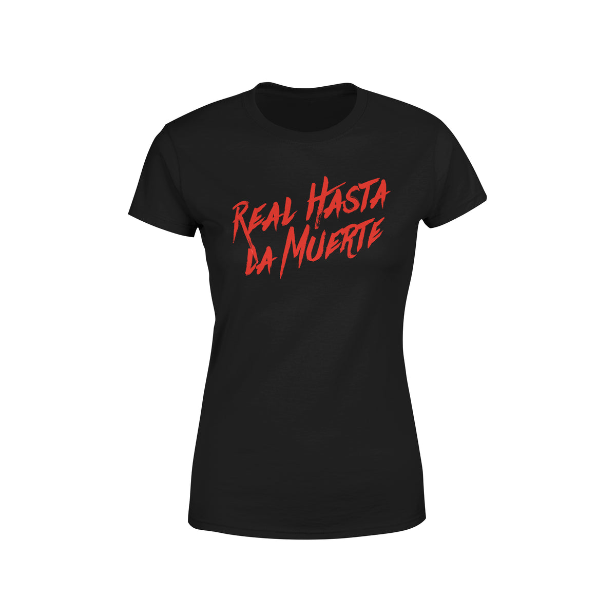 Real Hasta La Muerte Women's Tee - Black / Red